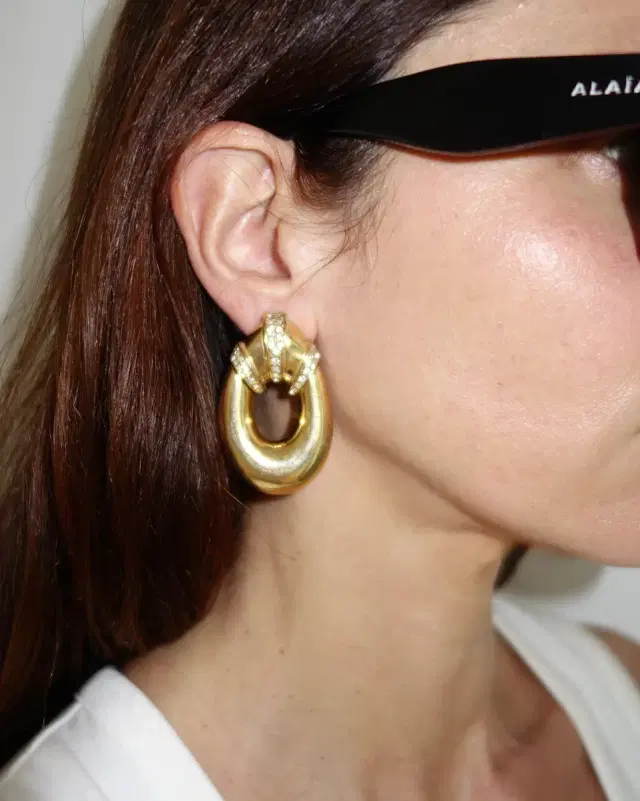 Oval Ciner Earrings