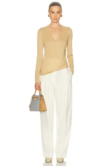 Gabriela Hearst Clementia V-Neck Top | Thumbnail 4 Gabriela Hearst Clementia V-Neck Top | Thumbnail 4