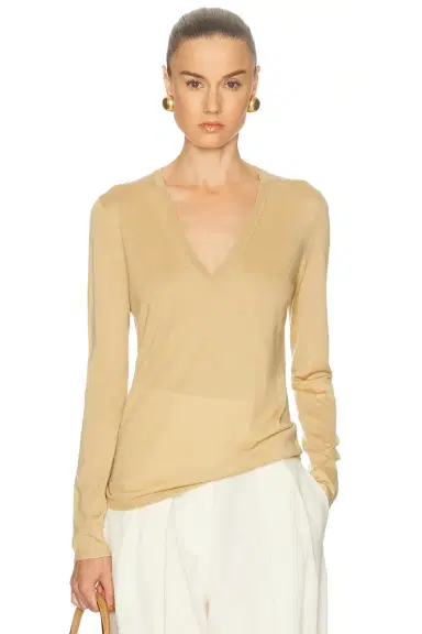 Gabriela Hearst Clementia V-Neck Top | Thumbnail 1 Gabriela Hearst Clementia V-Neck Top | Thumbnail 1