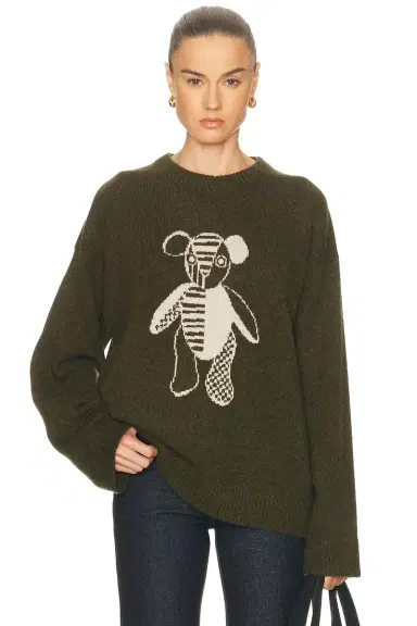The Elder Statesman Teddy Sweater | Thumbnail 1 The Elder Statesman Teddy Sweater | Thumbnail 1
