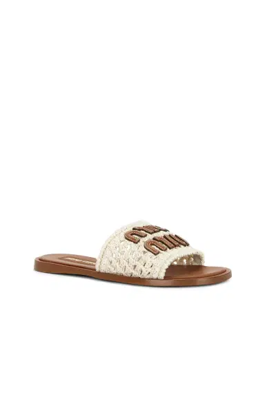 Miu Miu Ciabatte Crochet Slide | Thumbnail 2 Miu Miu Ciabatte Crochet Slide | Thumbnail 2