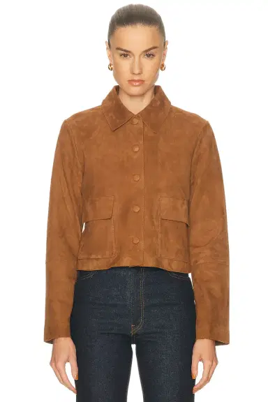 By Malene Birger Annie Cropped Suede Jacket | Thumbnail 2