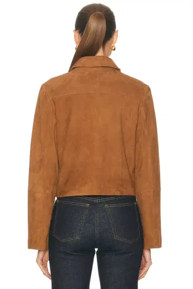 By Malene Birger Annie Cropped Suede Jacket | Thumbnail 4