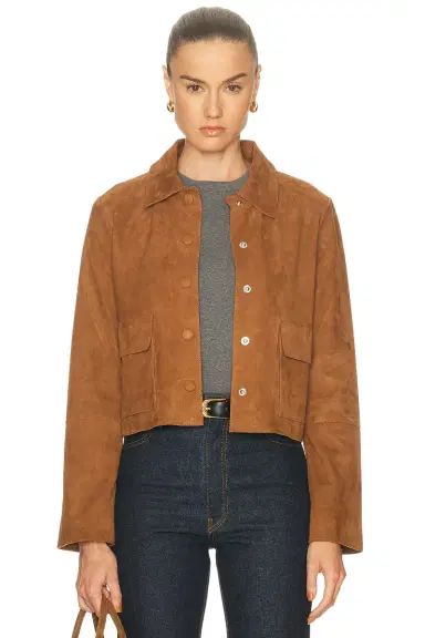 By Malene Birger Annie Cropped Suede Jacket | Thumbnail 1