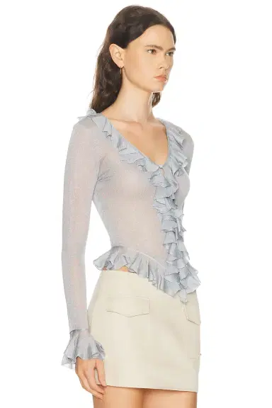 LPA Attison Ruffle Cardigan | Thumbnail 4 LPA Attison Ruffle Cardigan | Thumbnail 4