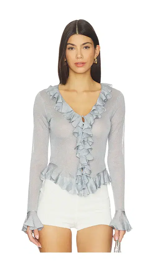 Attison Ruffle Cardigan