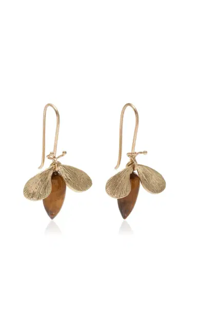 Annette Ferdinandsen Tiger S Eye Bee Earrings | Thumbnail 3