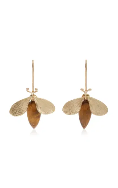 Annette Ferdinandsen Tiger S Eye Bee Earrings | Thumbnail 4
