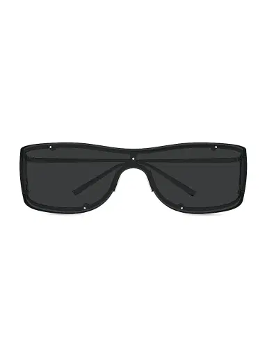 Saint Laurent Men's 99MM Shield Sunglasses - Black | Thumbnail 2