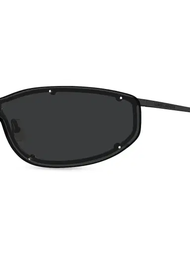 Saint Laurent Men's 99MM Shield Sunglasses - Black | Thumbnail 3