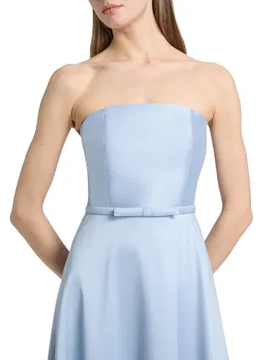 SACHIN & BABI Women's Darian Satin Strapless Cocktail Midi-Dress - Ice Blue - Size 8 | Thumbnail 6