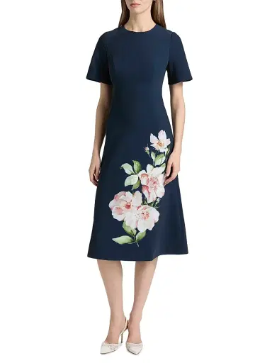SACHIN & BABI Women's Fairfield Floral Cocktail Dress - Navy Raceme - Size 4 | Thumbnail 3 SACHIN & BABI Women's Fairfield Floral Cocktail Dress - Navy Raceme - Size 4 | Thumbnail 3
