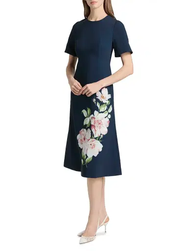 SACHIN & BABI Women's Fairfield Floral Cocktail Dress - Navy Raceme - Size 4 | Thumbnail 4 SACHIN & BABI Women's Fairfield Floral Cocktail Dress - Navy Raceme - Size 4 | Thumbnail 4