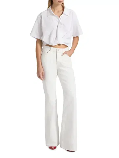 A.L.C. Women's The 347 Solid Bootcut Jeans - White - Size 32 | Thumbnail 2 A.L.C. Women's The 347 Solid Bootcut Jeans - White - Size 32 | Thumbnail 2