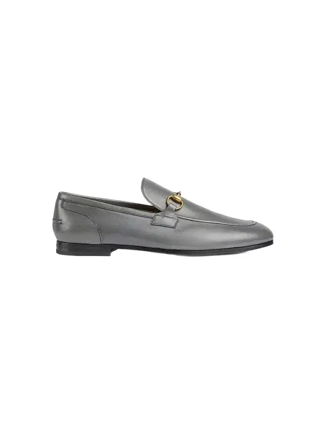 Gucci Men's Jordaan Horsebit Leather Loafers - Graphite Grey