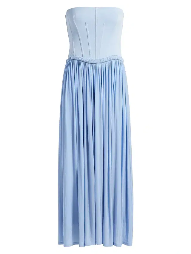 Women's Adalys Corset Ruched Maxi Dress - Tidepool