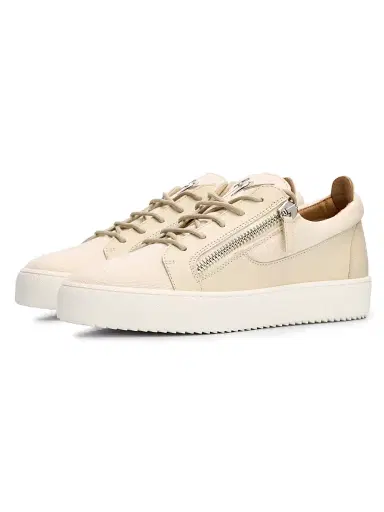 Giuseppe Zanotti Men's Double-Zip Low-Top Sneakers - Yogurt | Thumbnail 2 Giuseppe Zanotti Men's Double-Zip Low-Top Sneakers - Yogurt | Thumbnail 2
