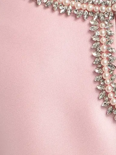 BADGLEY MISCHKA Women's Mikado Embellished Neck Cocktail Dress | Thumbnail 7