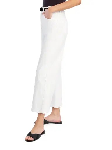 Favorite Daughter Women's Masha Stretch-Cotton Wide-Leg Crop Jeans - White - Size 33 | Thumbnail 4 Favorite Daughter Women's Masha Stretch-Cotton Wide-Leg Crop Jeans - White - Size 33 | Thumbnail 4