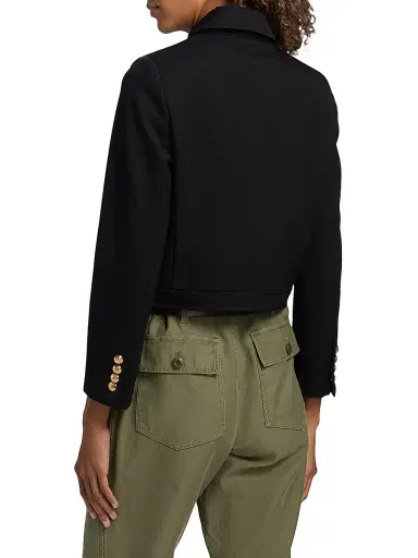 Nili Lotan Women's Edna Virgin Wool Cropped Jacket - Black | Thumbnail 5 Nili Lotan Women's Edna Virgin Wool Cropped Jacket - Black | Thumbnail 5