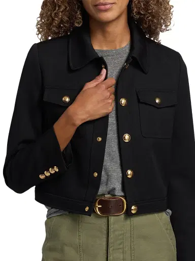 Nili Lotan Women's Edna Virgin Wool Cropped Jacket - Black | Thumbnail 6 Nili Lotan Women's Edna Virgin Wool Cropped Jacket - Black | Thumbnail 6