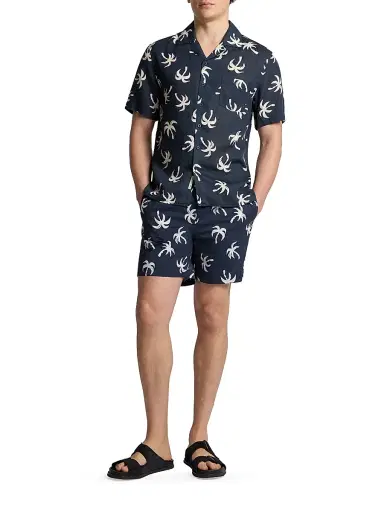 Onia Men's Air Linen Convertible Vacation Shirt - Midnight Multi | Thumbnail 2