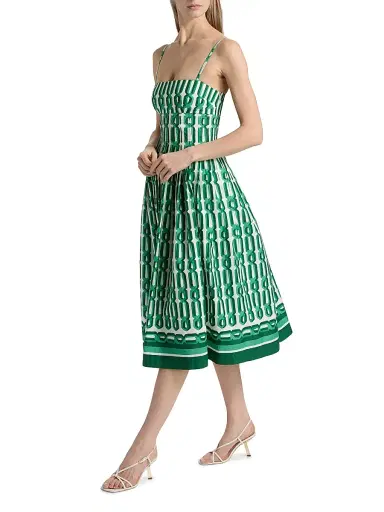 Cara Cara Women's Sea Island Printed Fit & Flare Midi-Dress | Thumbnail 2