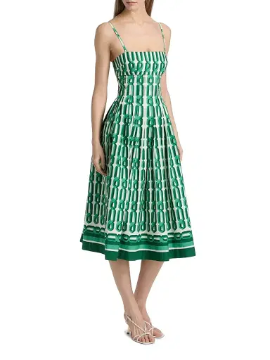 Cara Cara Women's Sea Island Printed Fit & Flare Midi-Dress | Thumbnail 4