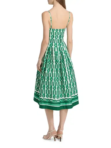 Cara Cara Women's Sea Island Printed Fit & Flare Midi-Dress | Thumbnail 5