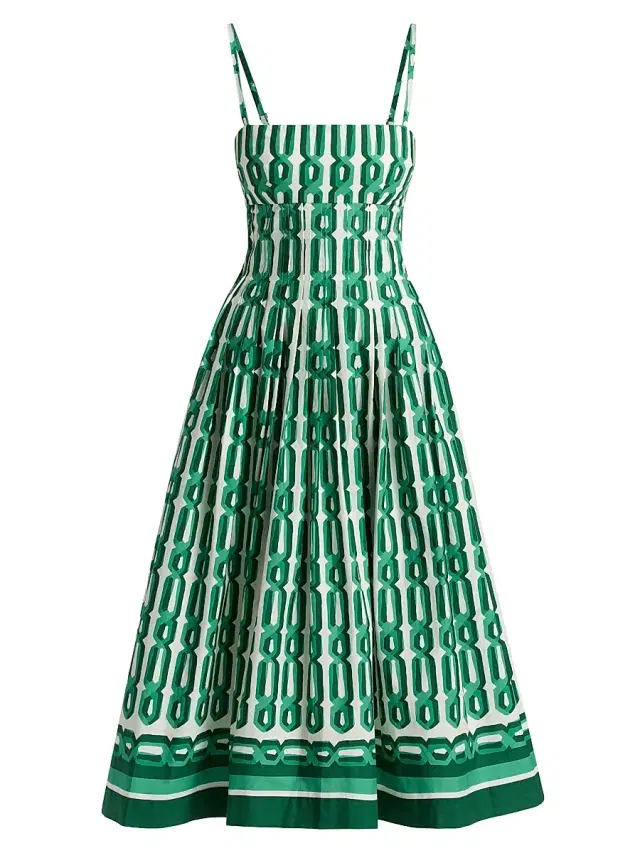 Cara Cara Women's Sea Island Printed Fit & Flare Midi-Dress - Martin Geo
