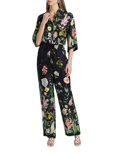 Cara Cara Women's Calvia Floral Boxy Shirt - Bloomsfield Navy | Thumbnail 2 Cara Cara Women's Calvia Floral Boxy Shirt - Bloomsfield Navy | Thumbnail 2