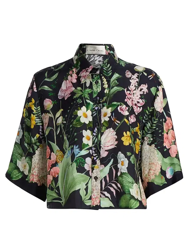 Women's Calvia Floral Boxy Shirt - Bloomsfield Navy