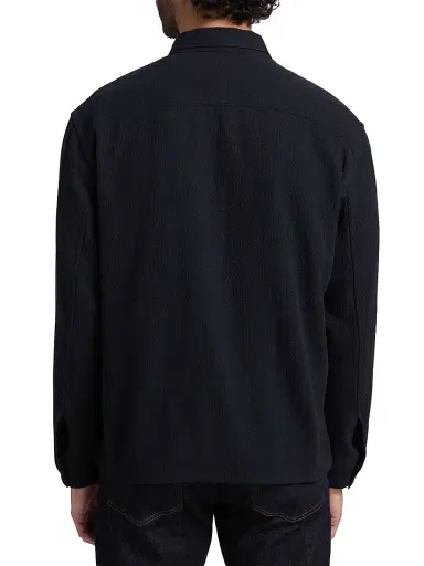 FRAME Men's Open Weave Cotton-Blend Shirt - Dark Navy | Thumbnail 5