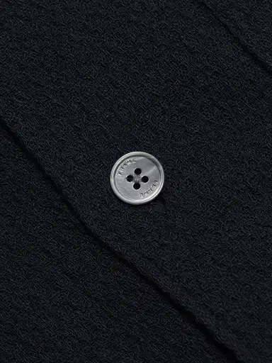 FRAME Men's Open Weave Cotton-Blend Shirt - Dark Navy | Thumbnail 7