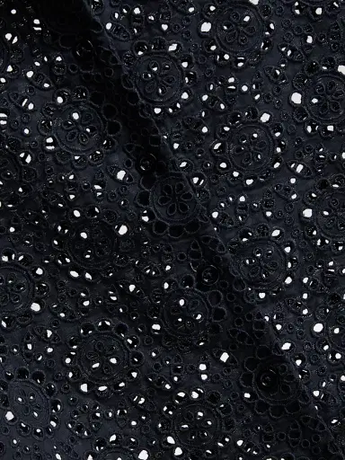 Frame Women's The Petal Eyelet Cotton Shirt - Navy - Size XS | Thumbnail 7