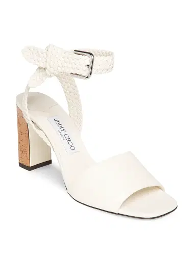 Jimmy Choo Women's Rori 85MM Leather Sandals - Latte Toasty | Thumbnail 2