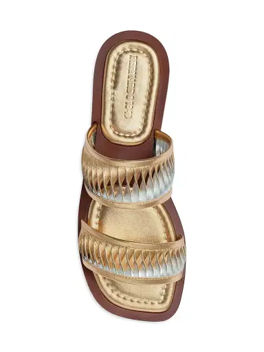 Bernardo 1946 Women's Andorra Flat Sandals - Gold | Thumbnail 3