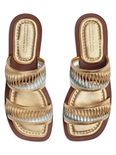 Bernardo 1946 Women's Andorra Flat Sandals - Gold | Thumbnail 4