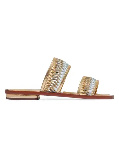 Bernardo 1946 Women's Andorra Flat Sandals - Gold | Thumbnail 1