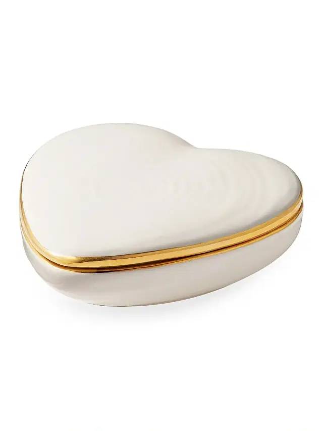 AERIN Ceramic Heart Box