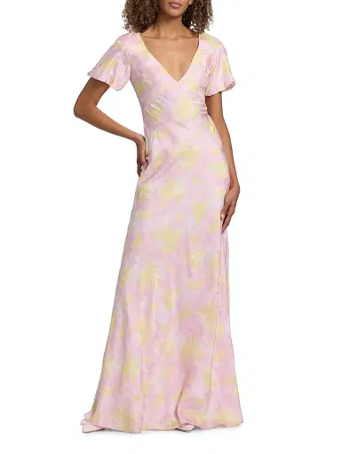 Markarian Women's Lilou Flora Silk Satin Column Gown | Thumbnail 2 Markarian Women's Lilou Flora Silk Satin Column Gown | Thumbnail 2