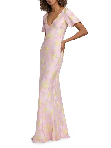 Markarian Women's Lilou Flora Silk Satin Column Gown | Thumbnail 4 Markarian Women's Lilou Flora Silk Satin Column Gown | Thumbnail 4