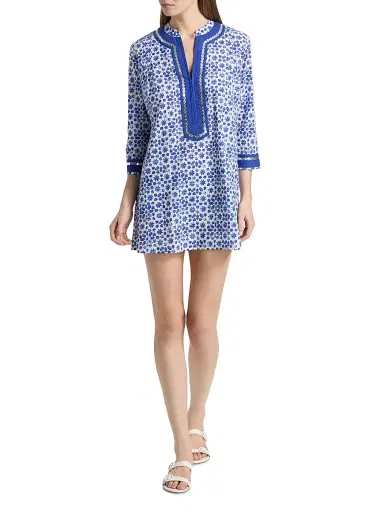 Ro's Garden Women's Tokyo Coverup Caftan - Zara Blue | Thumbnail 2 Ro's Garden Women's Tokyo Coverup Caftan - Zara Blue | Thumbnail 2