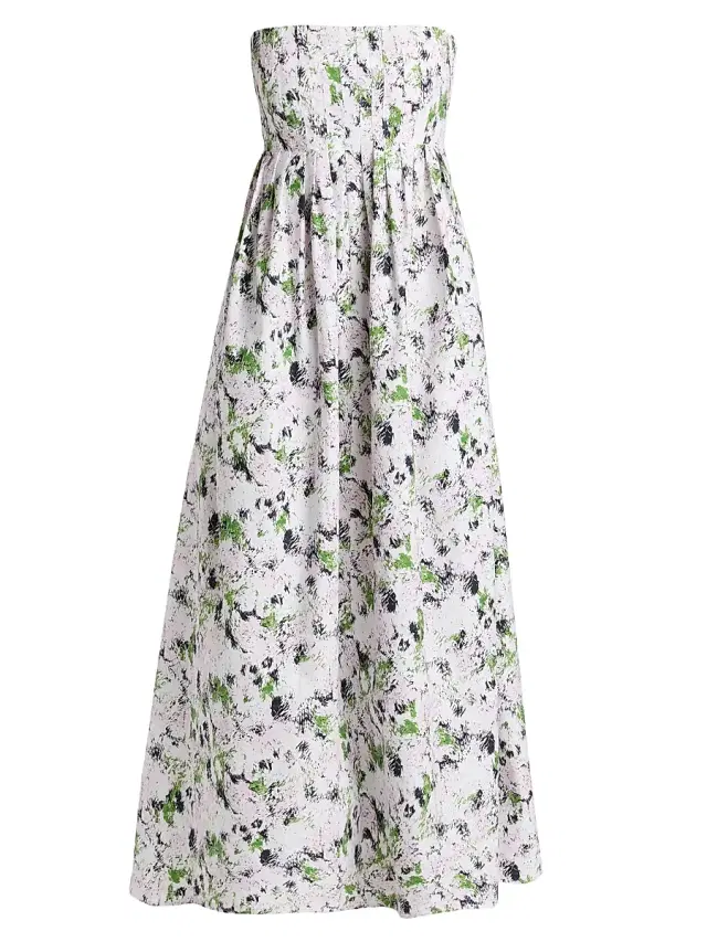 Women's Virella Floral Cotton Strapless Maxi Dress - Orchid Multi