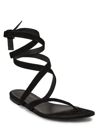 Proenza Schouler Women's Strappy Suede Flats - Black - Size 10 | Thumbnail 2 Proenza Schouler Women's Strappy Suede Flats - Black - Size 10 | Thumbnail 2