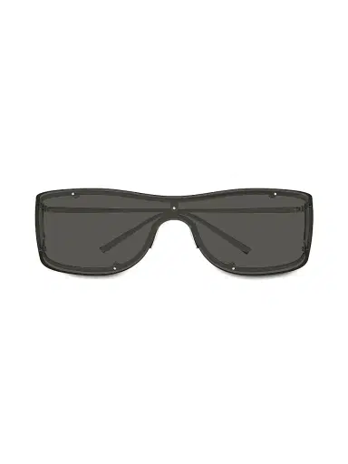 Saint Laurent Women's 99MM Shield Sunglasses - Silver Grey | Thumbnail 2