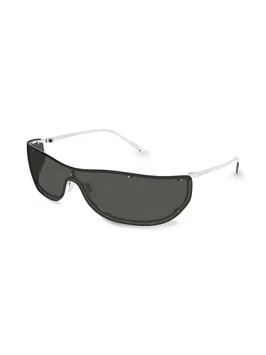 Saint Laurent Women's 99MM Shield Sunglasses - Silver Grey | Thumbnail 1