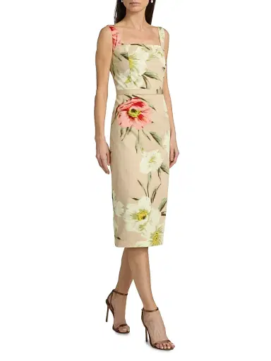 Ungaro Women's Cyra Floral Stretch-Cotton Sheath Midi-Dress | Thumbnail 2 Ungaro Women's Cyra Floral Stretch-Cotton Sheath Midi-Dress | Thumbnail 2