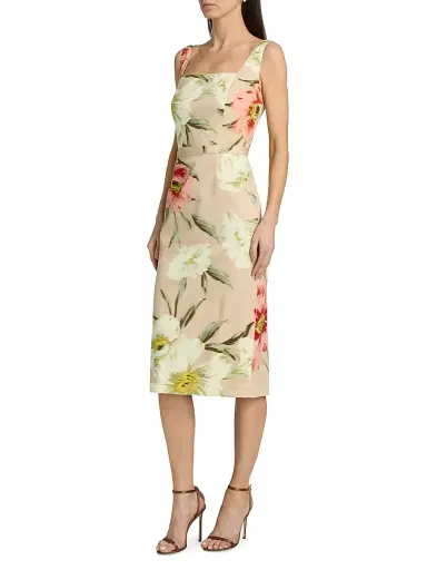 Ungaro Women's Cyra Floral Stretch-Cotton Sheath Midi-Dress | Thumbnail 4 Ungaro Women's Cyra Floral Stretch-Cotton Sheath Midi-Dress | Thumbnail 4