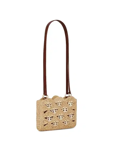 Rabanne Women's Raffia-Leather Shoulder Bag | Thumbnail 2 Rabanne Women's Raffia-Leather Shoulder Bag | Thumbnail 2